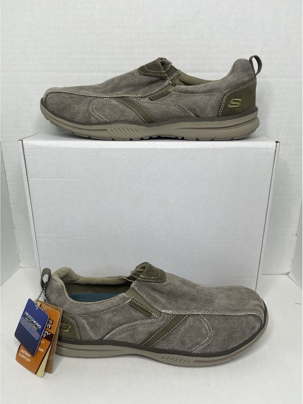 Skechers Relaxed Fit: Elected – Drigo Slip‑On Loafers — Taupe / Light Brown